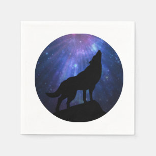 Celestial Wolf Paper Party Servet