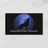 Celestial Wolf Silhouette Visitekaartje (Voorkant)