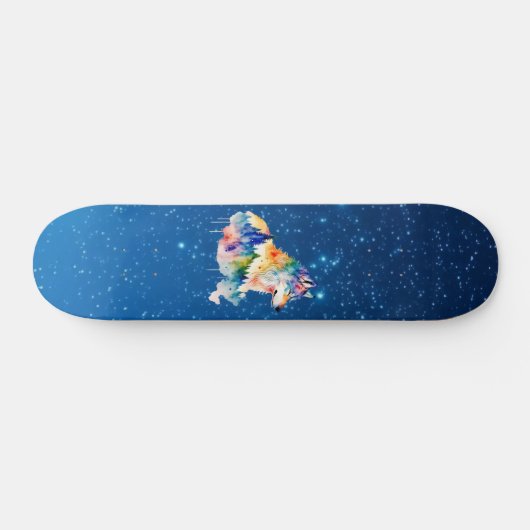 Celestial Wolf Skateboard (Horizontaal)