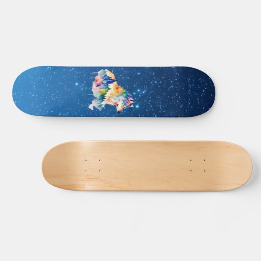 Celestial Wolf Skateboard (Horizontaal)