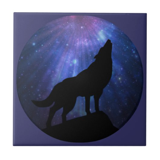 Celestial Wolf Tegeltje (Voorkant)