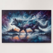 Celestial Wolf Walking Through the Stars Legpuzzel (Horizontaal)