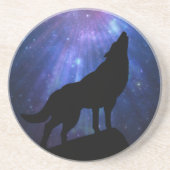 Celestial Wolf Zandsteen Onderzetter (Voorkant)