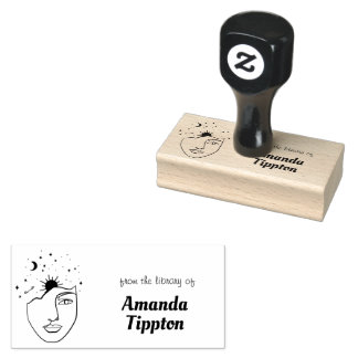 Celestial Woman Line Art Persoonlijke bibliotheek Rubberstempel