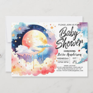 Celestial Wonder Baby shower Kaart