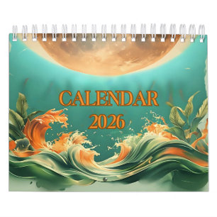 Celestial Wonders: een jaar 2026 van kosmische sch Kalender