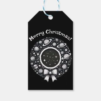 Celestial Wreath Gift Label | Starry Holiday Charm Cadeaulabel