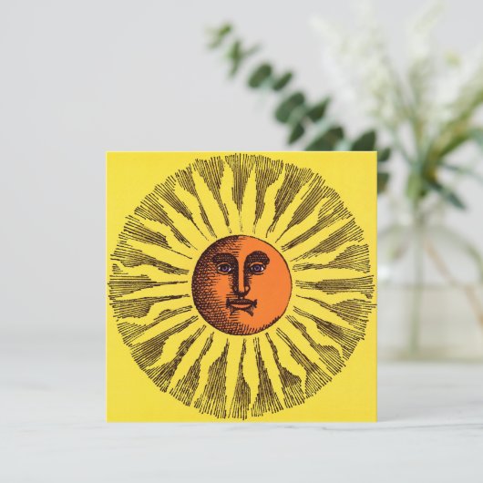  Celestial Yellow glimlachend Happy Hippie Sun (Staand voorkant)