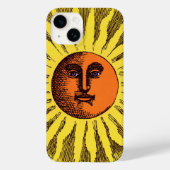  Celestial Yellow glimlachend Happy Hippie Sun Case-Mate iPhone Case (Achterkant)