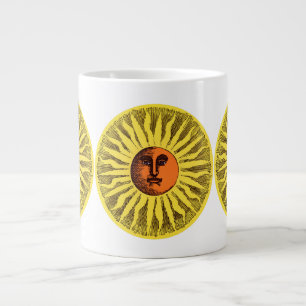 Celestial Yellow glimlachend Happy Hippie Sun Grote Koffiekop