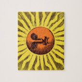  Celestial Yellow glimlachend Happy Hippie Sun Legpuzzel (Verticaal)