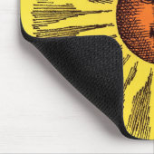 Celestial Yellow glimlachend Happy Hippie Sun Muismat (Hoek)