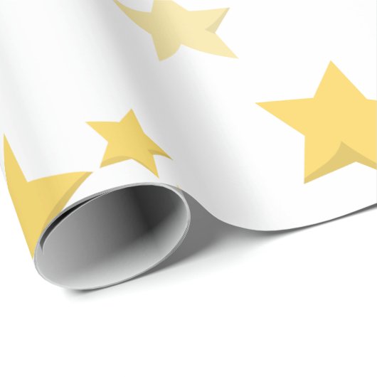 Celestial Yellow Schattige Stars Baby shower Cadeaupapier (Rol Hoek)