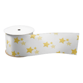 Celestial Yellow Schattige Stars Baby shower Satijnen Lint