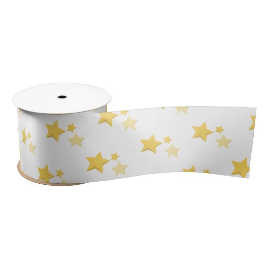 Celestial Yellow Schattige Stars Baby shower Satijnen Lint (Spoel)