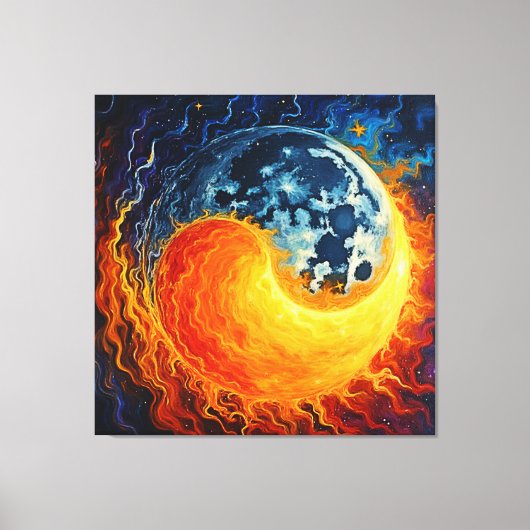 Celestial Yin Yang Art Canvas Afdruk (Voorkant)