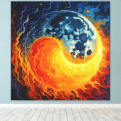 Celestial Yin Yang Art Canvas Afdruk (Insitu (Houten vloer))