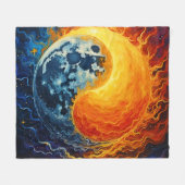 Celestial Yin Yang Art Fleece Deken (Voorkant (Horizontaal))