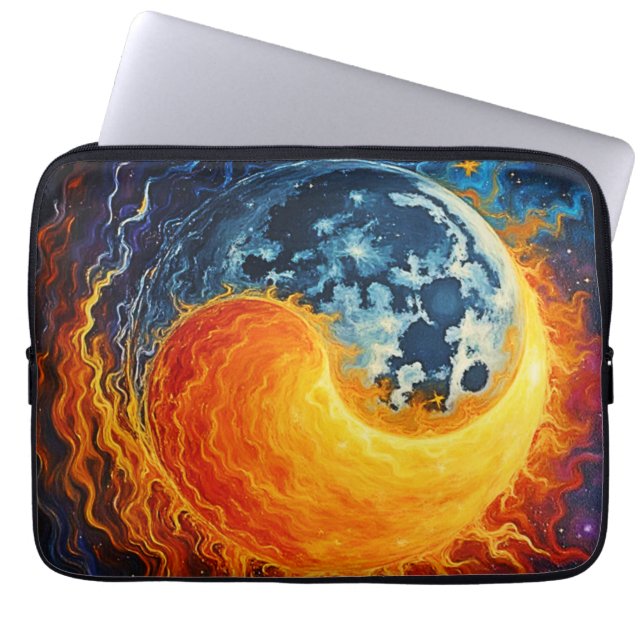 Celestial Yin Yang Art Laptop Sleeve (Voorkant)