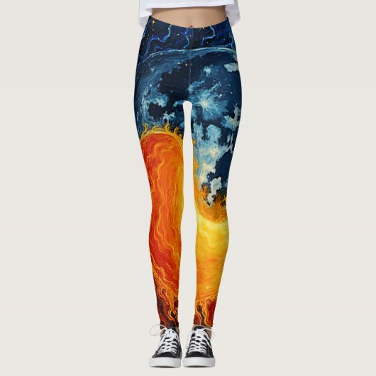 Celestial Yin Yang Art Leggings (Voorkant)