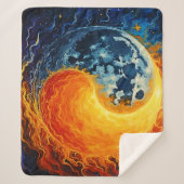Celestial Yin Yang Art Sherpa Deken (Voorkant)