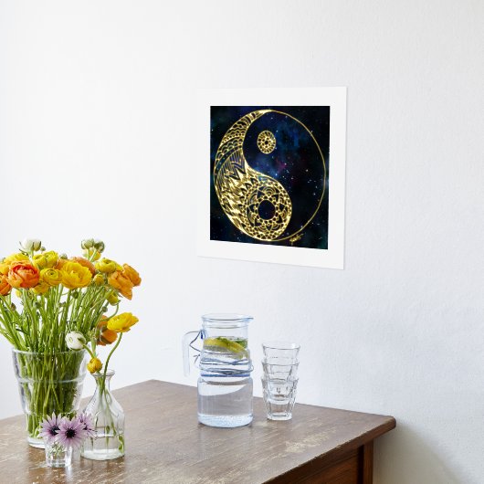 Celestial Yin Yang Gold Foil Art Print (Laag (Keuken))