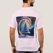 "Celestial Yuletide: Zwaartekracht tartende kerstm T-shirt (Achterkant)