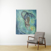 Celestial Zee Zeemeermin en sterren Molly Harrison Wandkleed (In situ)