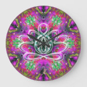 Celestial Zen Lotus Clock Grote Klok (Voorkant)