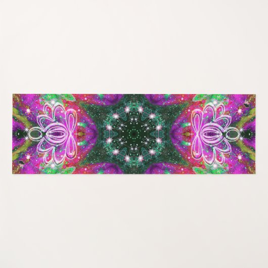 Celestial Zen Lotus Star Kaleid Yogamat (Voorkant (horizontaal))