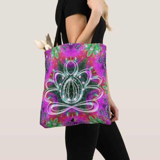 Celestial Zen Lotus Tote Bag (Dichtbij)