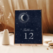 Celestial Zilveren Halve Maan Tafelnummer