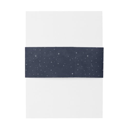 Celestial Zilveren Maan Fasen Bruiloft Buik Band Uitnodigingen Wikkel (Achterkant Voorbeeld)