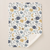 Celestial Zodiac Constellations Pattern Sherpa Deken (Voorkant)