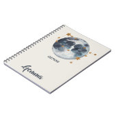 Celestial Zodiac Moon Stars Gemini Journal Notitieboek (Linkerzijde)