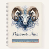 Celestial Zodiac Ram Etherische Fantasy Ram Ram Notitieboek (Voorkant)