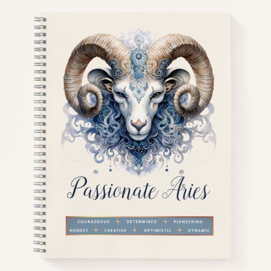 Celestial Zodiac Ram Etherische Fantasy Ram Ram Notitieboek (Voorkant)