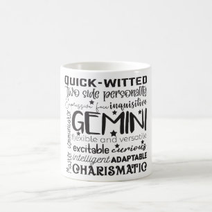Celestial Zodiac Sign Mok/Gemini Beschrijving Koffiemok