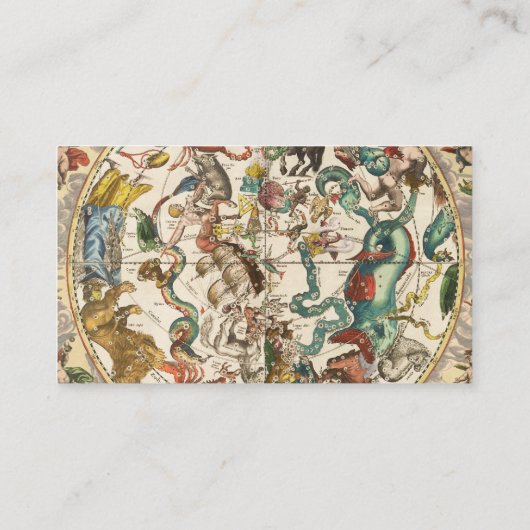 Celestial Zodiac Star Constellation Map Visitekaartje (Achterkant)