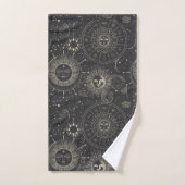 Celestial Zodiac Sun Moon Stars Pattern Bad Handdoek (Handdoek)