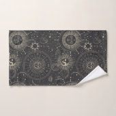 Celestial Zodiac Sun Moon Stars Pattern Bad Handdoek (Handdoek)