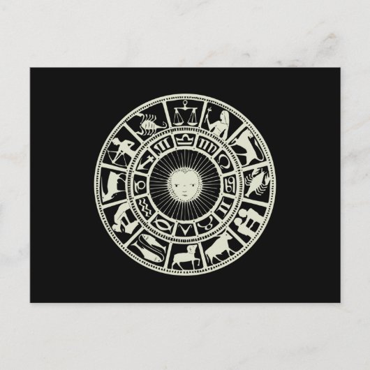 Celestial Zodiac Wheel Briefkaart (Voorkant)