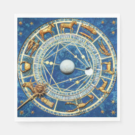Celestial Zodiac Wheel Horoscoop Astrologie Tekene Servet