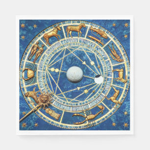 Celestial Zodiac Wheel Horoscoop Astrologie Tekene Servet