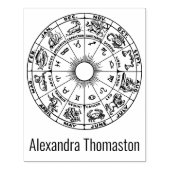 Celestial Zodiac Wielgrafiek #1 Naam Rubberstempel (Afrduk)