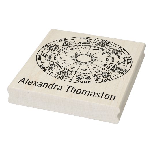 Celestial Zodiac Wielgrafiek #1 Naam Rubberstempel (Stempel)