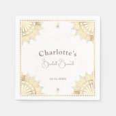 Celestial zon en maan bruids brunch douche servet (Voorkant)