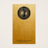 Celestial Zon Maan Gouden Oorbel Sieraden Display Visitekaartje (Voorkant)