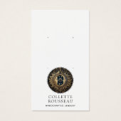 Celestial Zon Maan Oorbel Sieraden Display Visitekaartje (Voorkant)