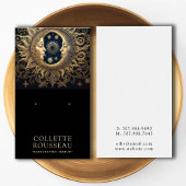 Celestial Zon Maan Oorbel Sieraden Display Visitekaartje
